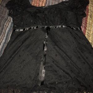 Black Lace Blouse